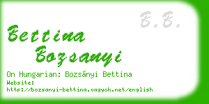bettina bozsanyi business card